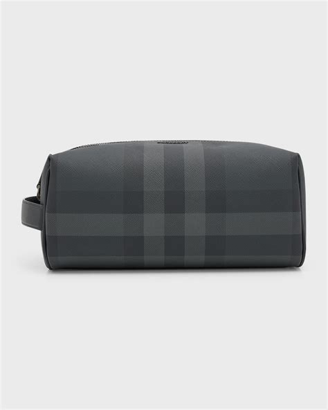 sac bandoulière burberry homme|Check and Leather Travel Pouch in Charcoal .